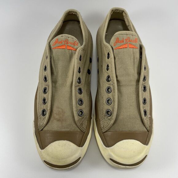 Converse x John Varvatos Slip On Sneakers Tan Canvas Casual Womens Size 6.5 - Picture 3 of 9